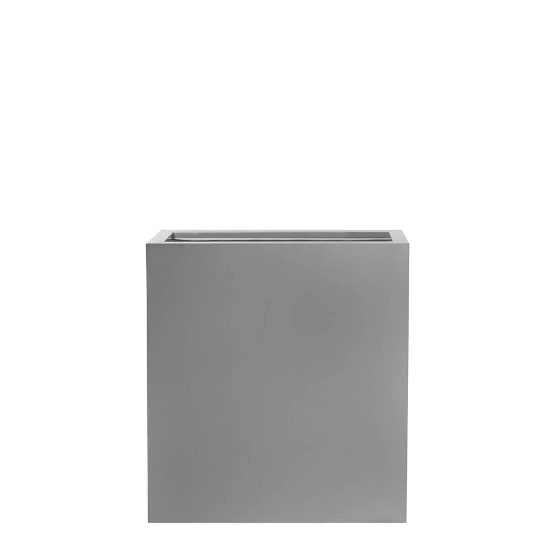 MACETA RECTANGULAR ALTA CON SISTEMA AUTORIEGO Ø100X25X75 CM STEEL MATE