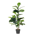 Ficus lyrata artificiel de 120 cm, aspect réaliste, décoration naturelle pour l'intérieur et l'extérieur