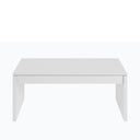 Table basse à plateau relevable 102 x 43 x 50 cm, blanc brillant