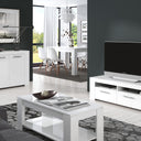 Table basse relevable 102x43x50cm Blanc Artik