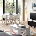 TAVOLO DA PRANZO ALLUNGABILE 90X140-190 CM BIANCO LUCIDO