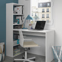 BUREAU AVEC ÉTAGÈRE 144X120X53 CM BLANC ARTIK