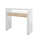 TABLE DE BUREAU EXTENSIBLE 88X99X36 CM CHÊNE CANADIEN/BLANC