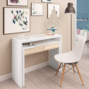 TABLE DE BUREAU EXTENSIBLE 88X99X36 CM CHÊNE CANADIEN/BLANC