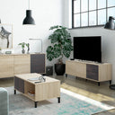 TAVOLINO URBAN PLUS 100X40X50 CM ROVERE CANADESE/OSSIDO