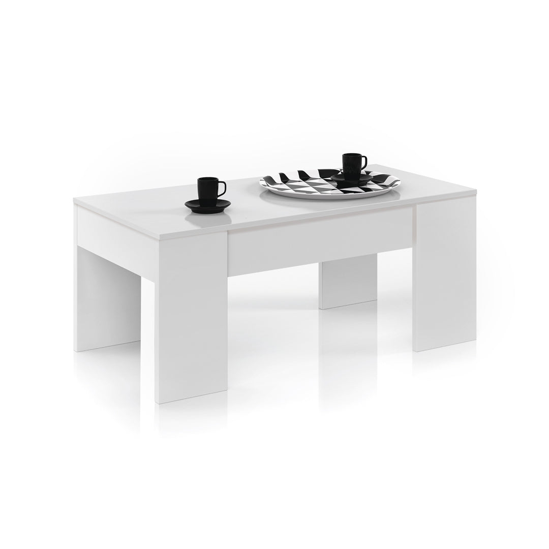 MESA DE CENTRO ELEVABLE FLOW 45X100X50 CM BLANCO ARTIK