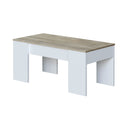 MESA DE CENTRO ELEVABLE FLOW 45X100X50 CM ROBLE ALASKA / BLANCO ARTIK 