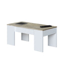 MESA DE CENTRO ELEVABLE FLOW 45X100X50 CM ROBLE ALASKA / BLANCO ARTIK 