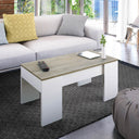 MESA DE CENTRO ELEVABLE FLOW 45X100X50 CM ROBLE ALASKA / BLANCO ARTIK 