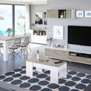 MESA DE CENTRO ELEVABLE FLOW 45X100X50 CM ROBLE ALASKA / BLANCO ARTIK 
