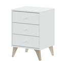 MESITA DE NOCHE 3 CAJONES 56X136X67 CM BLANCO ARTIK