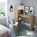 Bureau Duo 140x108x70 cm chêne blanc artik