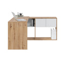 Bureau Duo 140x108x70 cm chêne blanc artik