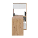 Bureau Duo 140x108x70 cm chêne blanc artik