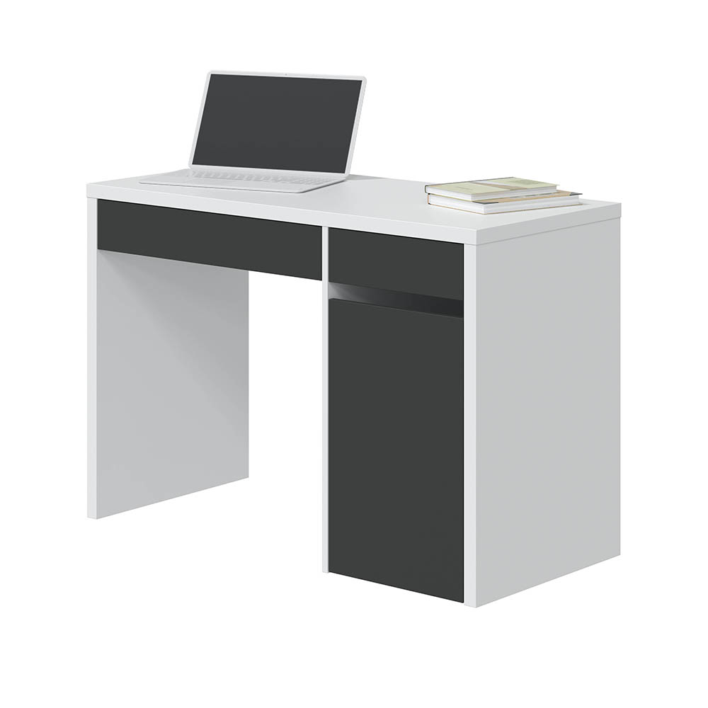 Secretária reversível Mia 75x108x50 cm antracite branco artik