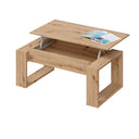 Mesa centro elevable 45x105x55 cm roble nodi