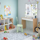 Scrivania Noa 77x81,5x40 cm bianco artik e rovere nodi