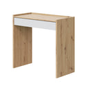 Scrivania Noa 77x81,5x40 cm bianco artik e rovere nodi