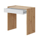 Scrivania Noa 77x81,5x40 cm bianco artik e rovere nodi