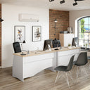 Bureau Argon 74x136x67 cm blanc artik et chêne