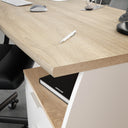 Bureau Argon 74x136x67 cm blanc artik et chêne