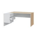 Bureau réversible 73 x 145 x 102 cm blanc Artik et chêne