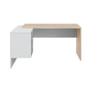 REVERSIBLE DESK TABLE 73X145X102 CM WHITE ARTIK AND OAK 