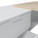 REVERSIBLE DESK TABLE 73X145X102 CM WHITE ARTIK AND OAK 