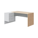 REVERSIBLE DESK TABLE 73X145X102 CM WHITE ARTIK AND OAK 