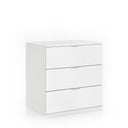 MESITA NOCHE 3 CAJONES 80X77X38 CM BLANCO