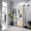 Scarpiera da terra con specchio, 50x180x22cm, rovere canadese