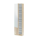 Scarpiera da terra con specchio, 50x180x22cm, rovere canadese