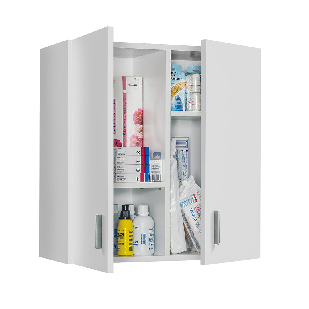 MOBILE DA PARETE MULTIUSO 59X60X26,5CM BIANCO