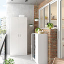 armadio portascope con 2 ante, 73x180x37 cm, bianco