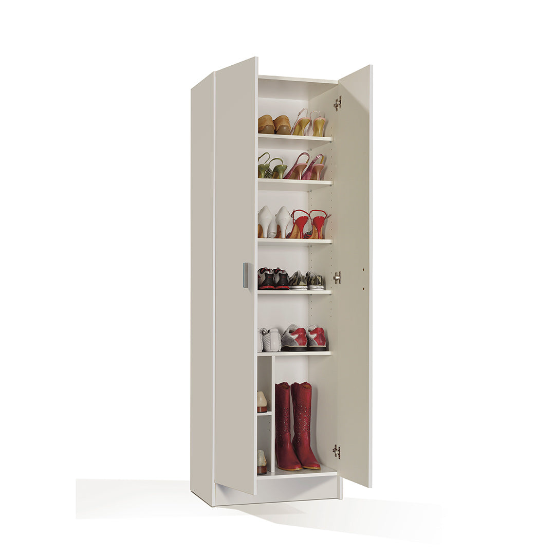 ARMARIO 2 PUERTAS CON ESTANTES 58X180X37 CM BLANCO 