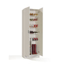 ARMADIO 2 ANTE CON RIPIANI 58X180X37 CM BIANCO
