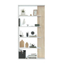 ESTANTERIA LORAS 90X180CM BLANCO ARTIK/ROBLE CANADIAN