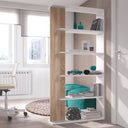 ESTANTERIA LORAS 90X180CM BLANCO ARTIK/ROBLE CANADIAN