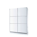 ARMADIO SCORREVOLE 2 ANTE 150X200X63 CM BIANCO LUCIDO