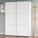 ARMADIO SCORREVOLE 2 ANTE 150X200X63 CM BIANCO LUCIDO
