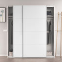 ARMADIO SCORREVOLE 2 ANTE 180X200X63 CM BIANCO LUCIDO