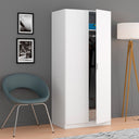 ARMADIO 2 ANTE 81X180X52 CM BIANCO
