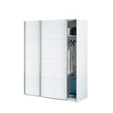 ARMADIO CON 2 ANTE SCORREVOLI 150x200x60CM BIANCO ARTIK