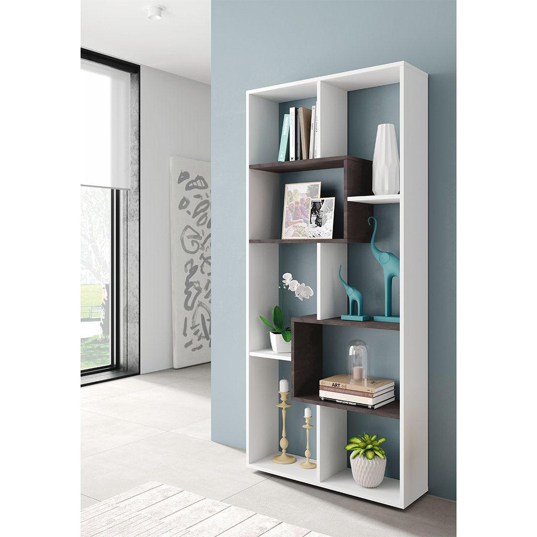 ESTANTERIA MULTIPOSICION 80x180x25CM BLANCO ARTIK/OXIDO