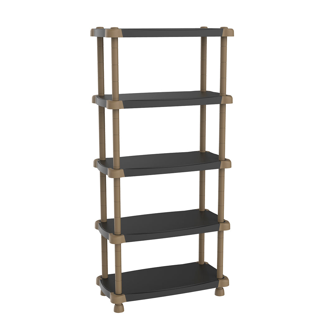 SCAFFALE CON 5 RIPIANI DA 88x185x43CM NERO