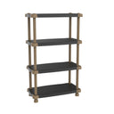 SCAFFALE CON 4 RIPIANI DA 88x150x43CM NERO