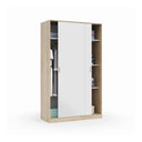 ARMARIO 2 PUERTAS CORREDERAS 120X210X50 CM ROBLE CANADIAN/BLANCO 