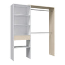 ARMARIO VESTIDOR CON ESTANTERIA 187X158X40 CM ROBLE CANADIAN