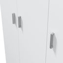 Armário para vassouras com 3 portas, 180x188x37 cm, branco