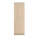 Mobiletto multiuso con 2 ante, 180x58x37 cm, rovere